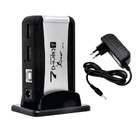 Hub Usb 2.0 com 7 Portas em Torre com Fonte de Alimentação Bivolt