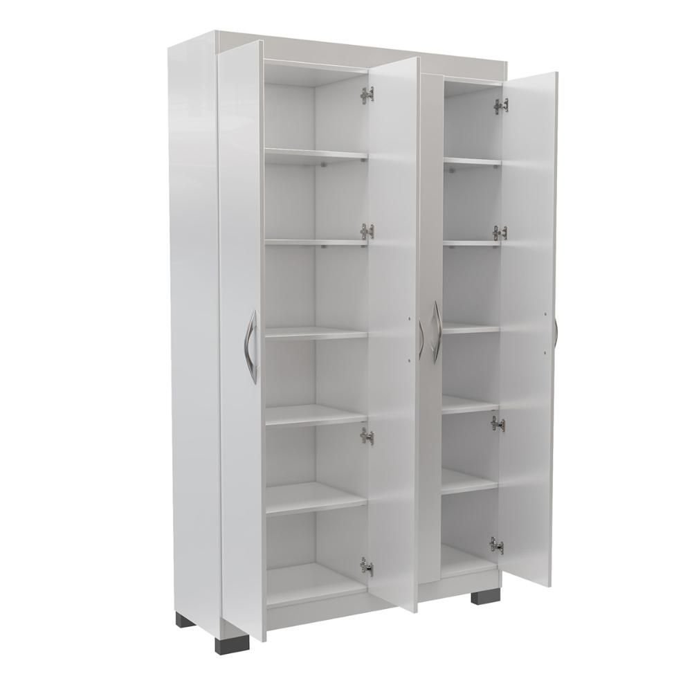 Armário Multiuso Ditália 4 Portas Dm-580 Cor:branco | MadeiraMadeira