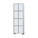 Ver imagem 1 de Armário Roupeiro de Aço para Vestiário 8 Portas Branco com Chave