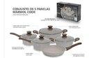 Ver imagem 5 de Conjunto 5 Panelas Marmol Indução Revestimento Cerâmica Mimo