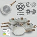 Ver imagem 2 de Conjunto 5 Panelas Marmol Indução Revestimento Cerâmica Mimo