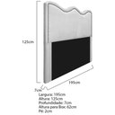 Ver imagem 5 de Cabeceira King Bari P02 195 cm Para Cama Box Branco