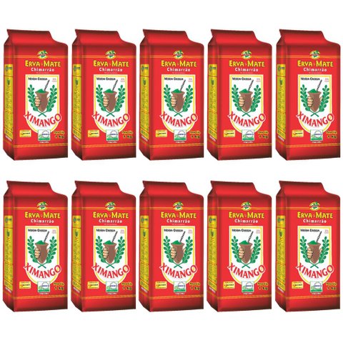 Conjunto 10 Erva-mate de Chimarrão Moída Grossa 1kg Ximango