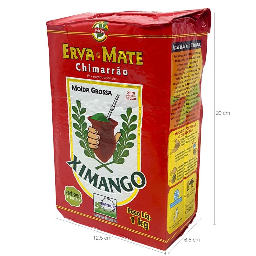 Conjunto 10 Erva-mate de Chimarrão Moída Grossa 1kg Ximango - 2