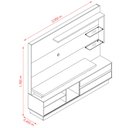Ver imagem 3 de Home Theater Estante Garibaldi com Painel para Tv 50 Polegadasfendi/ Naturale