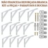 Mão Francesa 12 Peças Suporte Cantoneira para Prateleira Tamanho:40cm;cor:branca-reforçada - 1