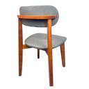 Ver imagem 4 de Combo 2 Cadeiras de Jantar Maya Estofada Linho Cinza-Escuro Design Moderno