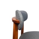 Ver imagem 5 de Combo 2 Cadeiras de Jantar Maya Estofada Linho Cinza-Escuro Design Moderno
