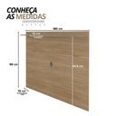 Ver imagem 3 de Painel para TV Slim 60 180cm MDP 15mm Carvalho com Suporte Artely