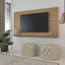 Ver imagem 1 de Painel para TV Slim 60 180cm MDP 15mm Carvalho com Suporte Artely