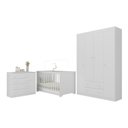 Ver imagem 2 de Quarto de Bebê Completo Berço Americano 3 em 1 Encanto Multimóveis Mp4581 Branco