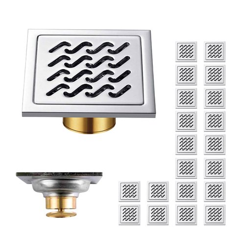 Ralo Inox 10x10 Anti Odor Banheiro Kit 20 Uni Cozinha Seguro Anti Inseto Quintal Varanda Higienico R