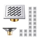 Ver imagem 1 de Ralo Inox 10x10 Anti Odor Banheiro Kit 20 Uni Cozinha Seguro Anti Inseto Quintal Varanda Higienico R