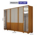 Ver imagem 2 de Guarda-Roupas 6 Portas 6 Gavetas com Espelho Urban com Pés Cinamomo/Off White