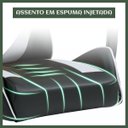 Ver imagem 7 de Cadeira Escritório Gamer Nitro Branco Ergonômica Couro Sintético Reclinável Altura Ajustável Luvinco