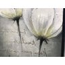 Quadro Pintura Tela floral branco flor painéis 5226: 70cm (A) x 140	cm (L) - 4
