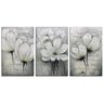 Quadro Pintura Tela floral branco flor painéis 5226: 70cm (A) x 140	cm (L) - 1