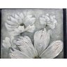 Quadro Pintura Tela floral branco flor painéis 5226: 70cm (A) x 140	cm (L) - 5