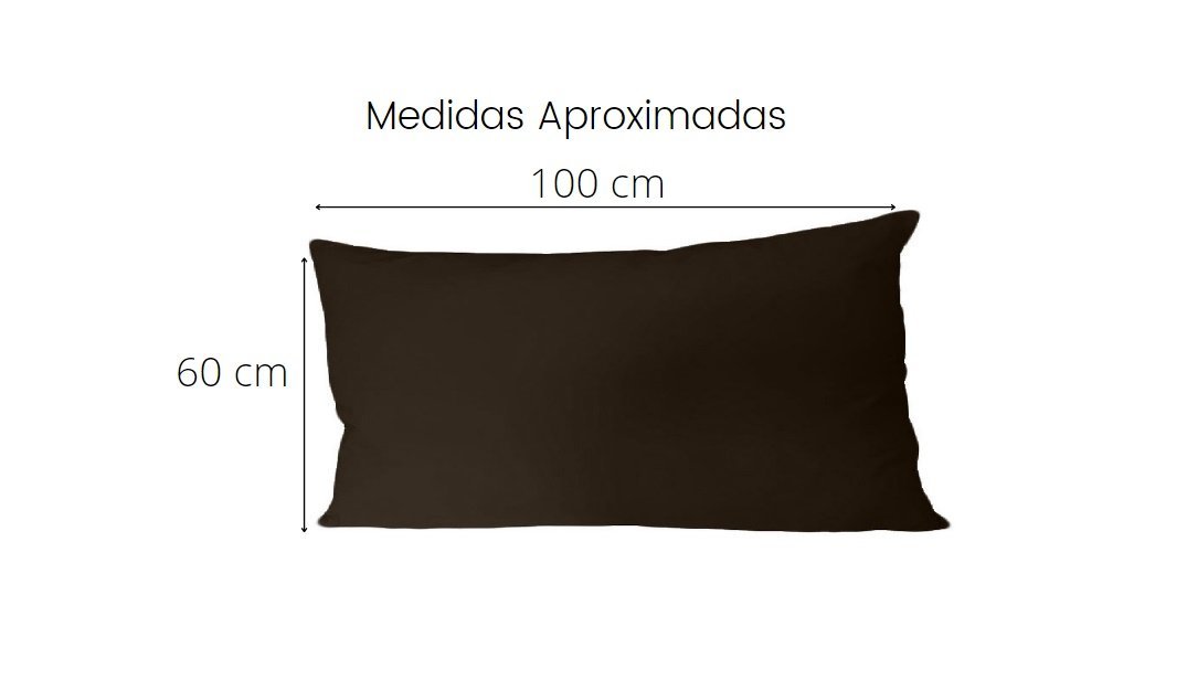 Capa para Almofada Encosto para Sofá Gigante Decorativa 100 x 60 cm Happy Line Cor Lisa Capa para Al - 2