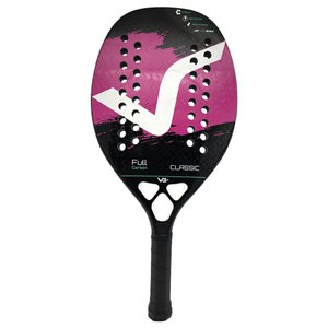 Kit com Raquete Beach Tennis Classic Full Carbon Rosa, 3 Bolas e 1 Mochila de Transporte Rosa VG Plu