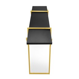 Aparador Industrial Brooklyn Preto Base Metálica Dourado - D'Rossi - 4 Aparador Industrial Brooklyn Preto Base Metálica Dourado - D'Rossi - 4