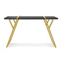 Ver imagem 3 de Aparador Industrial Brooklyn Preto Base Metálica Dourado - D'Rossi