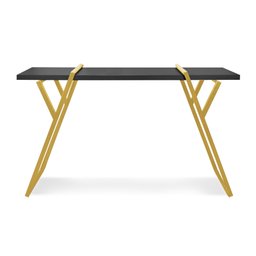 Aparador Industrial Brooklyn Preto Base Metálica Dourado - D'Rossi - 3 Aparador Industrial Brooklyn Preto Base Metálica Dourado - D'Rossi - 3