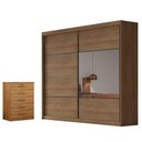 Ver imagem 1 de Guarda Roupa Casal Belmonte e Gaveteiro Suiça com Chave Cumaru 23 - Novo Horizonte