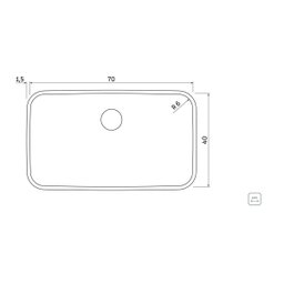 Cuba de Embutir Tramontina Dora 70 BL R6 em Aço Inox Acetinado 70x40x20 cm com Acessórios - 3