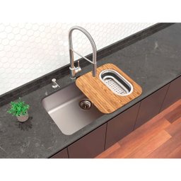 Cuba de Embutir Tramontina Dora 70 BL R6 em Aço Inox Acetinado 70x40x20 cm com Acessórios - 2