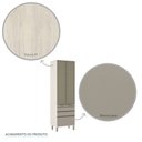 Ver imagem 7 de Paneleiro de Cozinha 70 Cm 2 Portas com Vidro Reflecta Bronze 3 Gavetas Linea Luciane Móveis