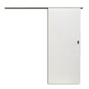 Ver imagem 1 de Kit Porta de Correr Eucaplac Colmeia 210x82cm Trilho Alumínio Branco Somad
