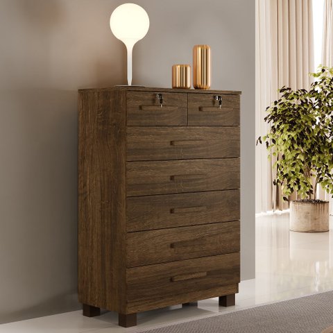 Cômoda New Barcelona 7 Gavetas Benetil Imbuia