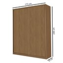 Ver imagem 4 de Guarda Roupa 2 Portas Deslizante 3 Gavetas 2 Prateleiras Spazio F08 Freijó - Mpozenato