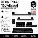 Ver imagem 3 de Kit Acessórios para Banheiro Preto 6 Peças Master Slim Df