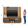 Rack Araçatuba com Painel Aurora para TV até 60'' Nature/Chumbo - Linea - 3