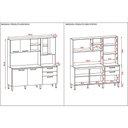 Ver imagem 4 de Armário de Cozinha Compacta 6 Portas e 3 Gavetas 182 Cm Megan Ripado Nogueira-off White - Pallazio
