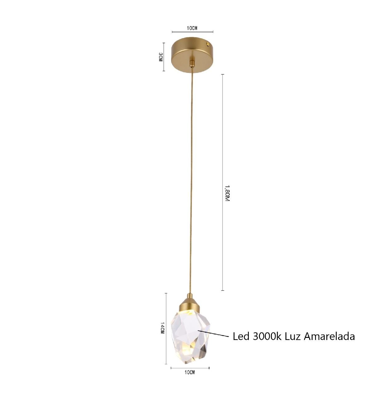 Pendente Led Quarto Cabeceira de Cama Balcão Aparador Lavabo - 4