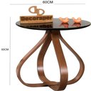Ver imagem 2 de Mesa Lateral Alice Cebola Com Vidro 60cm