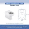 Tampa Vaso Sanitário Poliester Acrilico Carrara Branco para Bacia Deca - 3