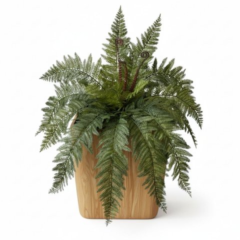 1 Unidade Galho Samambaia Artificial Pendente Toque Natural Linha Premium
