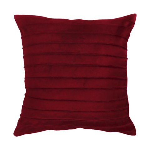Capa para Almofada Drapeada Line em Veludo Quadrada Bordo