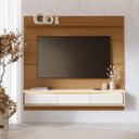 Ver imagem 6 de Painel para TV até 70 Polegadas Tahiti 3 Portas com LED - Freijó/Off White Matte