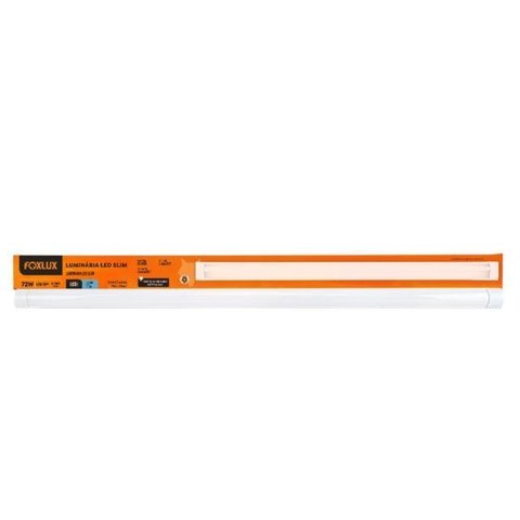 Luminária LED Slim 60cm 18W Bivolt Luz Branca Foxlux