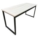 Ver imagem 2 de Mesa Escrivaninha Office Tampo Grosso Industrial 1,50m Amantea/preto Realme