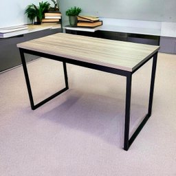 Mesa Escrivaninha Office Tampo Grosso Industrial 1,50m Amantea/preto Realme - 5