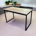 Ver imagem 5 de Mesa Escrivaninha Office Tampo Grosso Industrial 1,50m Amantea/preto Realme