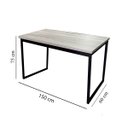 Ver imagem 4 de Mesa Escrivaninha Office Tampo Grosso Industrial 1,50m Amantea/preto Realme