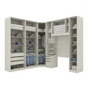 Ver imagem 3 de Guarda-roupa Solteiro Modulado Seletto 9 Portas 6 Gavetas com Espelho Areia Hp - Henn
