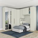 Ver imagem 1 de Guarda-roupa Solteiro Modulado Seletto 9 Portas 6 Gavetas com Espelho Areia Hp - Henn